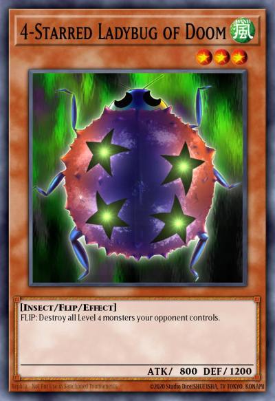 4-Starred Ladybug of Doom Common DB1-EN198 Dark Beginning 1 Yugioh card