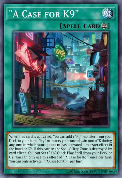 A Case for K9 Starlight Rare JUSH-EN040 Justice Hunters Yugioh card