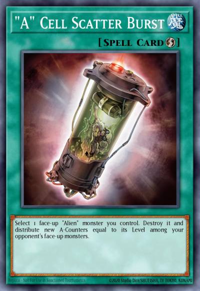 A Cell Scatter Burst Common STON-EN041 Strike of Neos Yugioh card