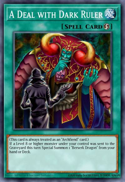 A Deal with Dark Ruler Common DCR-030 Dark Crisis Yugioh card