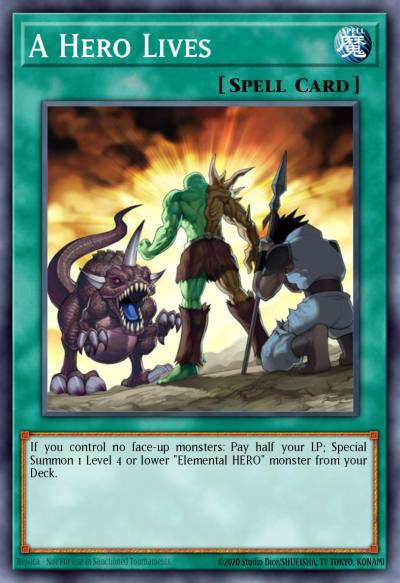 A Hero Lives Common BLC1-EN158 Battles of Legend Chapter 1 Yugioh card