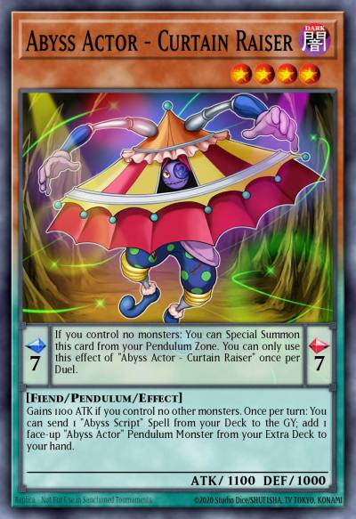 Abyss Actor - Curtain Raiser Ultra Rare BLLR-EN012 Battles of Legend Lights Revenge Yugioh card