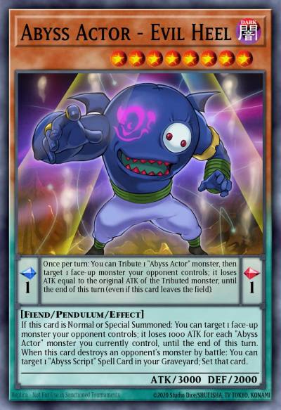 Abyss Actor - Evil Heel Secret Rare DESO-EN016 Destiny Soldiers Yugioh card