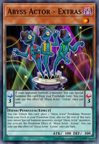Abyss Actor - Extras Super Rare DESO-EN020 Destiny Soldiers Yugioh card