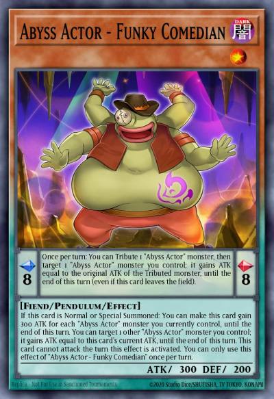 Abyss Actor - Funky Comedian Super Rare DESO-EN017 Destiny Soldiers Yugioh card