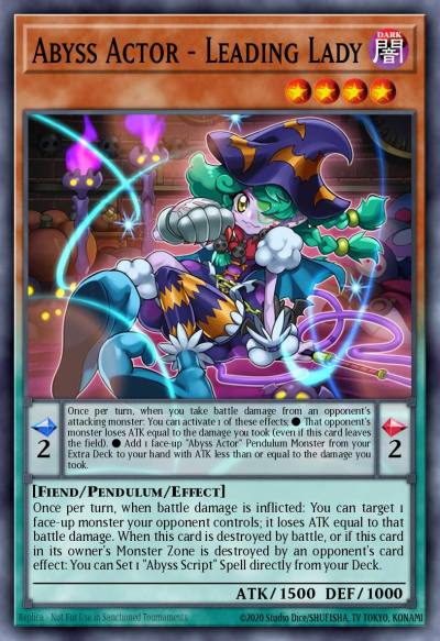 Abyss Actor - Leading Lady Secret Rare DESO-EN021 Destiny Soldiers Yugioh card