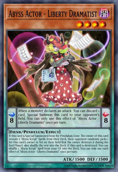 Abyss Actor - Liberty Dramatist Common PHHY-EN016 Photon Hypernova Yugioh card