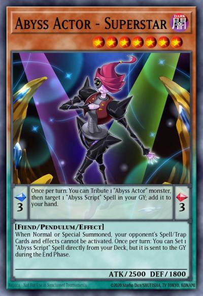 Abyss Actor - Superstar Secret Rare DESO-EN018 Destiny Soldiers Yugioh card