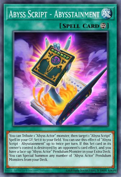 Abyss Script - Abysstainment Ultra Rare BLLR-EN013 Battles of Legend Lights Revenge Yugioh card