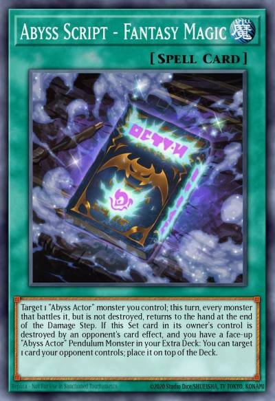 Abyss Script - Fantasy Magic Super Rare DESO-EN023 Destiny Soldiers Yugioh card