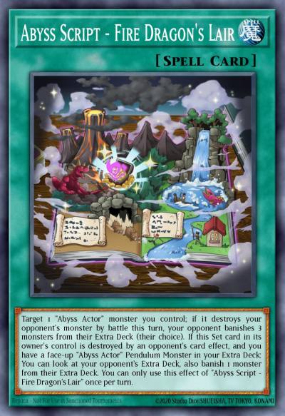 Abyss Script - Fire Dragons Lair Super Rare DESO-EN025 Destiny Soldiers Yugioh card