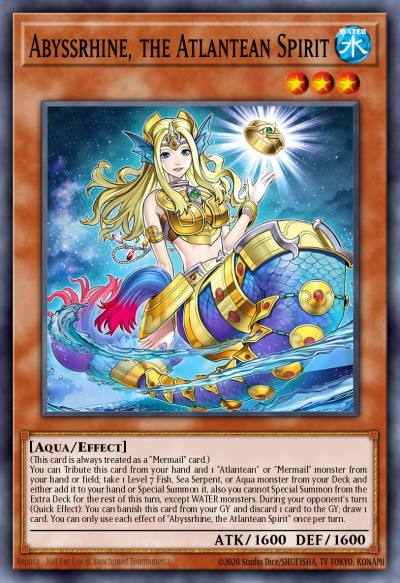 Abyssrhine the Atlantean Spirit Ultra Rare MP25-EN244 2025 Mega-Pack Tin Yugioh card