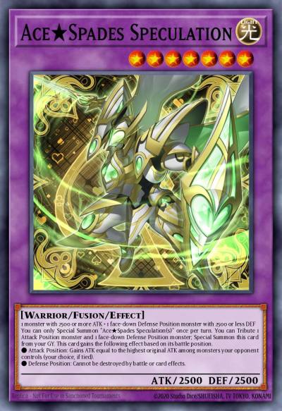Ace★Spades Speculation Secret Rare BLTR-EN039 Battles of Legend Terminal Revenge Yugioh card