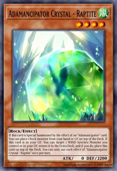 Adamancipator Crystal - Raptite Common MP21-EN228 2021 Tin of Ancient Battles Yugioh card