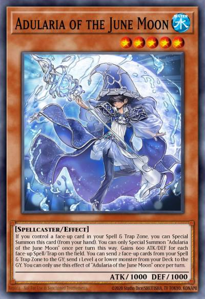 Adularia of the June Moon Super Rare CYAC-EN095 Cyberstorm Access Yugioh card
