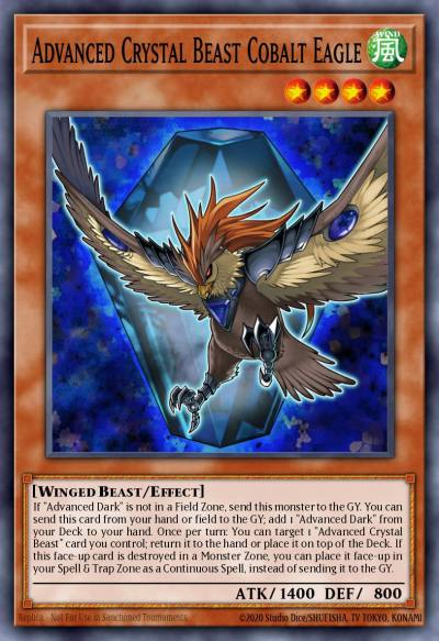 Advanced Crystal Beast Cobalt Eagle Secret Rare BLCR-EN015 Battles of Legend Crystal Revenge Yugioh card
