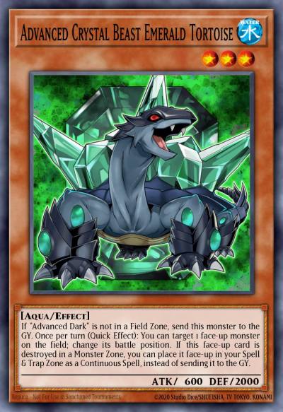 Advanced Crystal Beast Emerald Tortoise Secret Rare BLCR-EN012 Battles of Legend Crystal Revenge Yugioh card