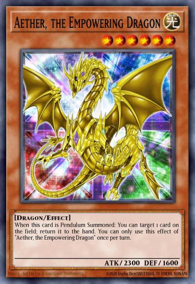 Aether the Empowering Dragon Common DEM3-EN008 Demo Deck 2016 Yugioh card