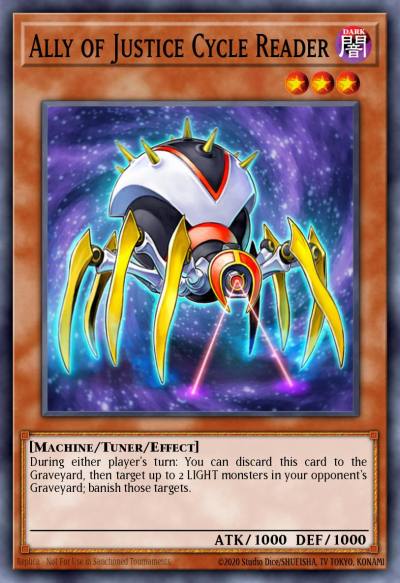 Ally of Justice Cycle Reader Ultra Rare MP25-EN278 2025 Mega-Pack Tin Yugioh card