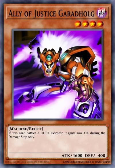 Ally of Justice Garadholg Duel Terminal Normal Parallel Rare DT01-EN024 Duel Terminal 1 Yugioh card
