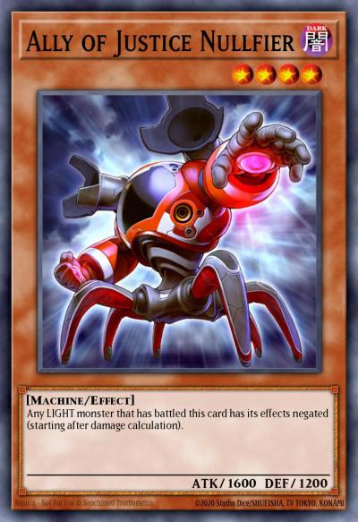Ally of Justice Nullfier Duel Terminal Normal Parallel Rare DT02-EN024 Duel Terminal 2 Yugioh card