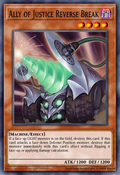 Ally of Justice Reverse Break Duel Terminal Rare Parallel Rare DT02-EN080 Duel Terminal 2 Yugioh card