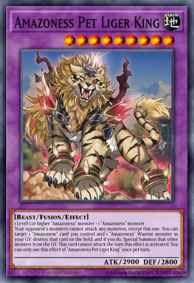 Amazoness Pet Liger King Prismatic Secret Rare MP23-EN224 25th Anniversary Tin Dueling Heroes Mega Pack Yugioh card
