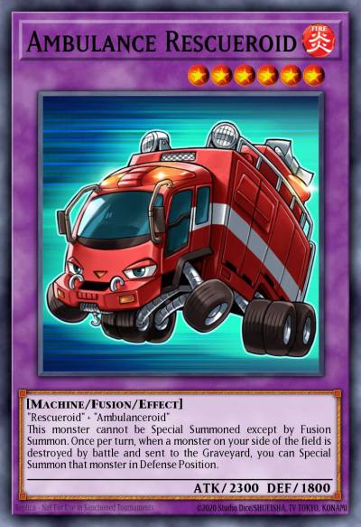 Ambulance Rescueroid Common POTD-EN035 Power of the Duelist Yugioh card