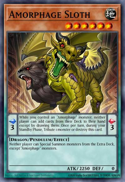 Amorphage Sloth Super Rare FIGA-EN056 Fists of the Gadgets Yugioh card
