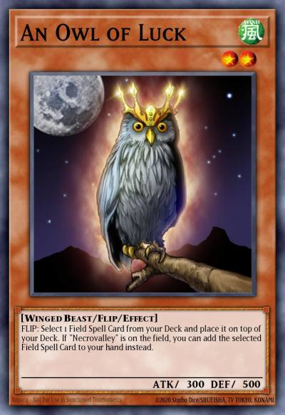 An Owl of Luck Common DR1-EN021 Dark Revelation Volume 1 Yugioh card