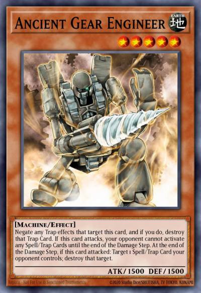 Ancient Gear Engineer Common SR03-EN008 Machine Reactor Structure Deck Yugioh card