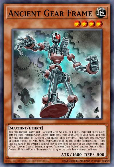 Ancient Gear Frame Rare LED2-EN030 Legendary Duelists Ancient Millennium Yugioh card