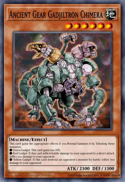 Ancient Gear Gadjiltron Chimera Common SDGR-EN012 Geargia Rampage Structure Deck Yugioh card