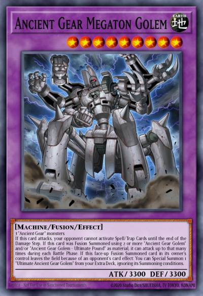 Ancient Gear Megaton Golem Super Rare LED2-EN031 Legendary Duelists Ancient Millennium Yugioh card