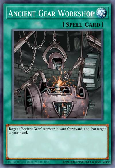 Ancient Gear Workshop Common SR03-EN024 Machine Reactor Structure Deck Yugioh card