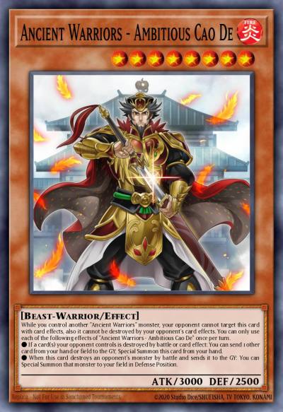 Ancient Warriors - Ambitious Cao De Super Rare ETCO-EN020 Eternity Code Yugioh card