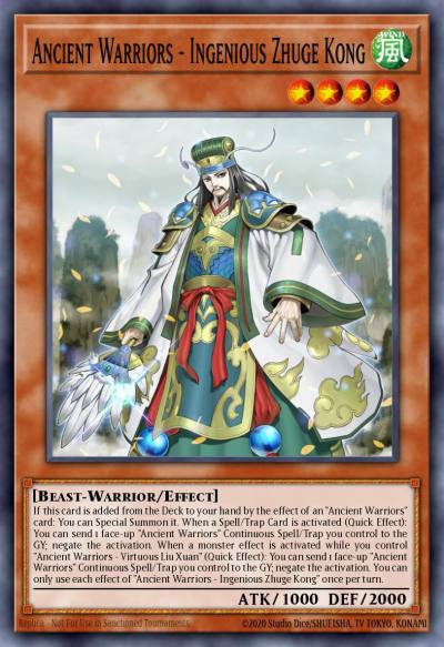 Ancient Warriors - Ingenious Zhuge Kong Super Rare ETCO-EN023 Eternity Code Yugioh card