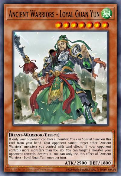 Ancient Warriors - Loyal Guan Yun Super Rare IGAS-EN012 Ignition Assault Yugioh card