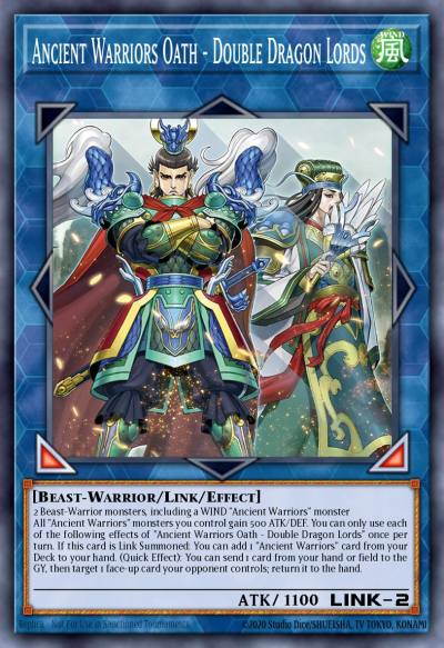 Ancient Warriors Oath - Double Dragon Lords Super Rare ROTD-EN048 Rise of the Duelist Yugioh card