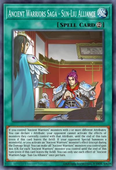 Ancient Warriors Saga - Sun-Liu Alliance Rare IGAS-EN056 Ignition Assault Yugioh card