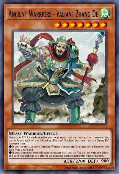 Ancient Warriors - Valiant Zhang De Rare IGAS-EN013 Ignition Assault Yugioh card