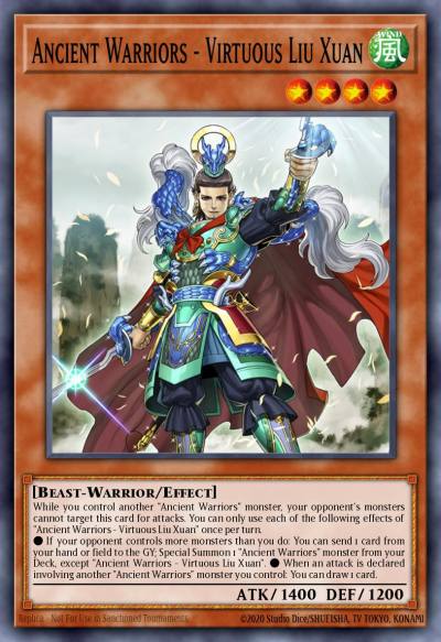 Ancient Warriors - Virtuous Liu Xuan Ultra Rare IGAS-EN011 Ignition Assault Yugioh card