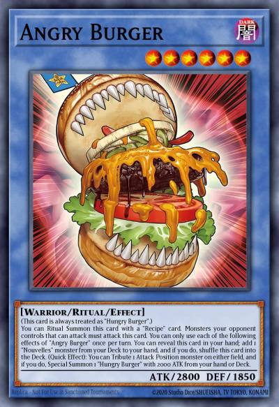 Angry Burger Common DUAD-EN029 Duelists Advance Yugioh card