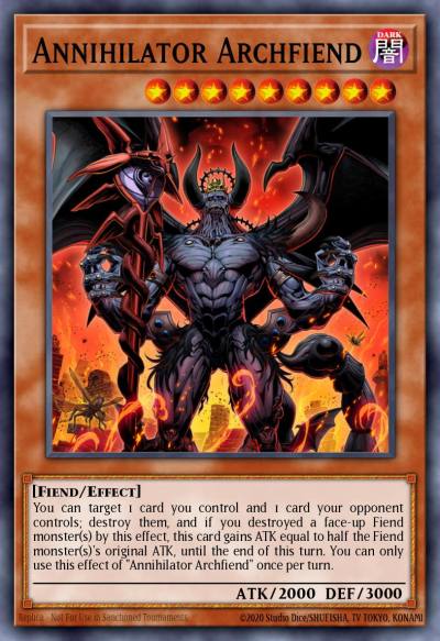 Annihilator Archfiend Rare IGAS-EN000 Ignition Assault Yugioh card