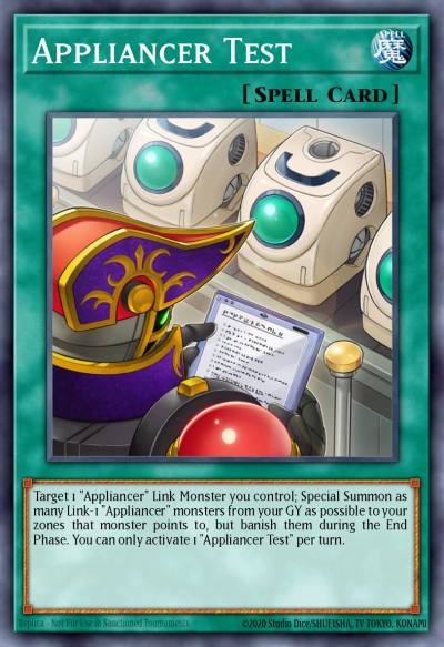 Appliancer Test Ultra Rare BLAR-EN044 Battles of Legend Armageddon Yugioh card