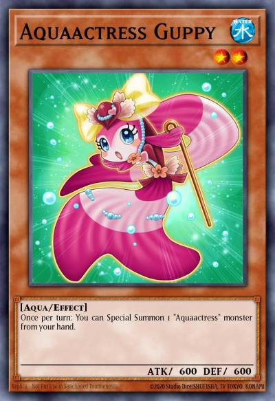 Aquaactress Guppy Super Rare DRL2-EN040 Dragons of Legend 2 Yugioh card