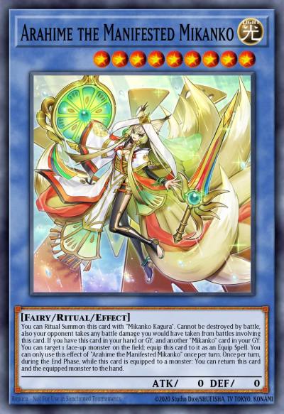 Arahime the Manifested Mikanko Quarter Century Secret Rare DUNE-EN032 Duelist Nexus Yugioh card