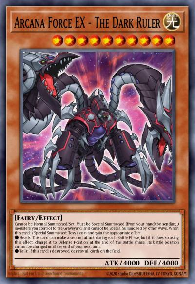 Arcana Force EX - The Dark Ruler Secret Rare LODT-EN017 Light of Destruction Yugioh card