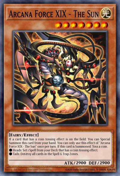 Arcana Force XIX - The Sun Common SUDA-EN005 Supreme Darkness Yugioh card