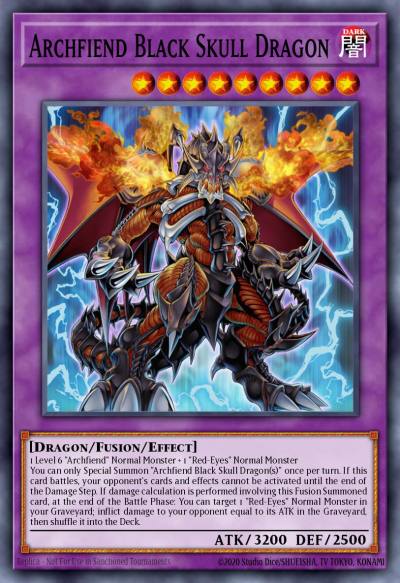 Archfiend Black Skull Dragon Ultimate Rare CORE-EN048 Clash of Rebellions Yugioh card